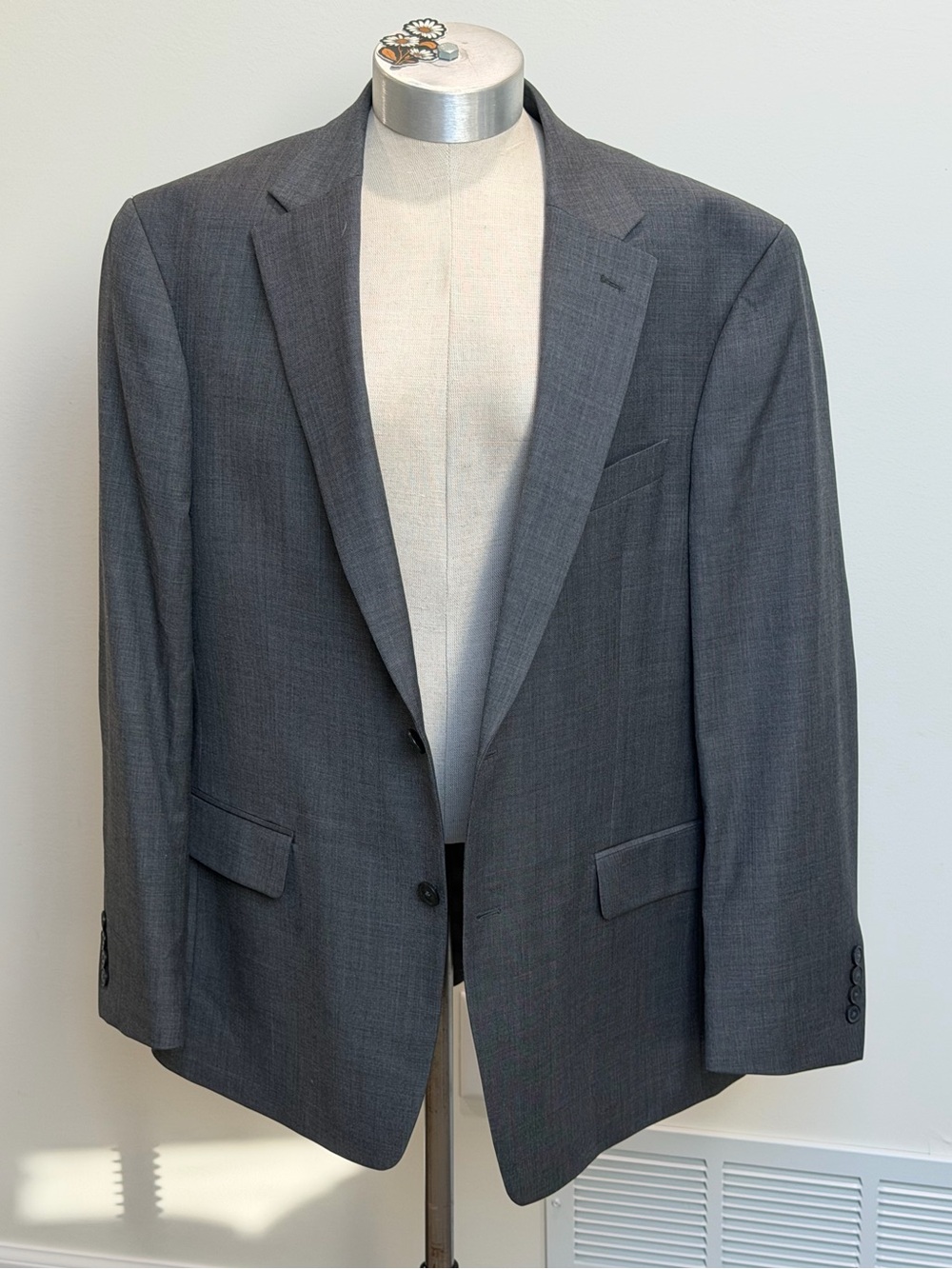 Men's Gray Single-Breasted Sport Coat